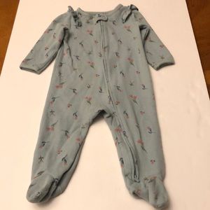 Carter’s Just One You Sleeper 9M: Olive with Red Roses